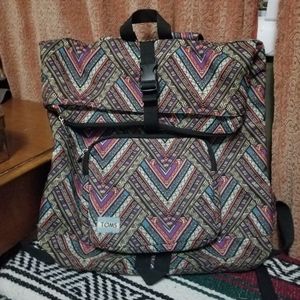 TOMS Patterned Backpack with Laptop Pouch